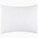 An Organic Hand Stitched White Quilt from John Robshaw with a cotton voile coverlet on a white background.