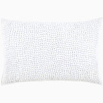 A John Robshaw Organic Hand Stitched Light Indigo Quilt with blue dots. - 28009913516078
