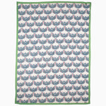 A Garden Peacock Suzani Blanket from John Robshaw with embroidered owls in blue and green. - 30265252741166