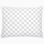 A Layla Gray Quilt pillow with a geometric design on it, by John Robshaw. - 29981024387118