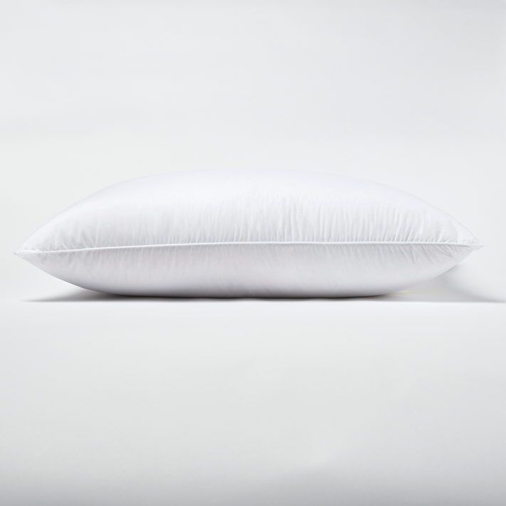 A John Robshaw Medium Down Pillow, suitable for side sleepers, on a white background.