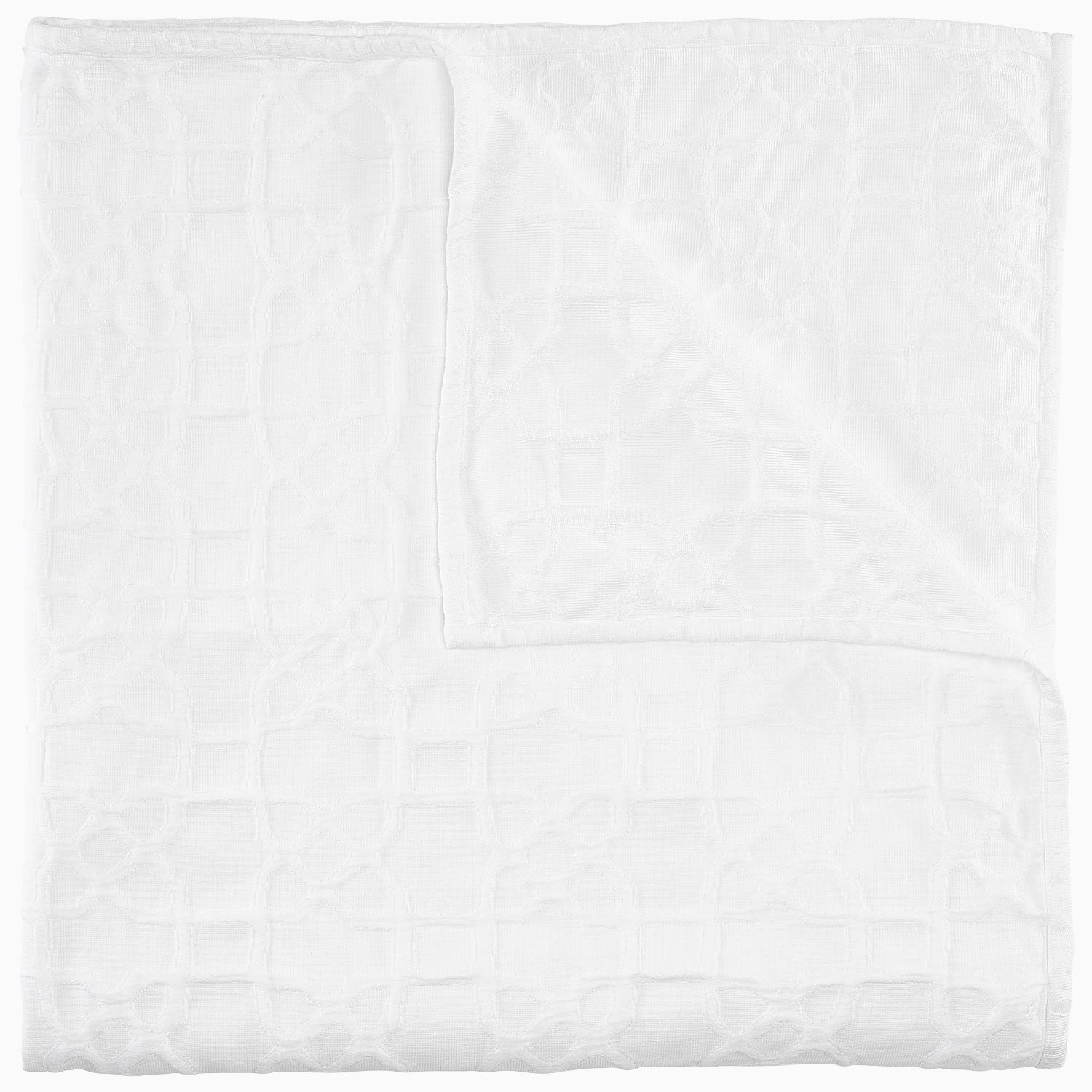 Daiba White Matelassé Coverlet Main