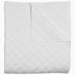 A Layla White Quilt made of cotton voile on a white background. - 28766539153454