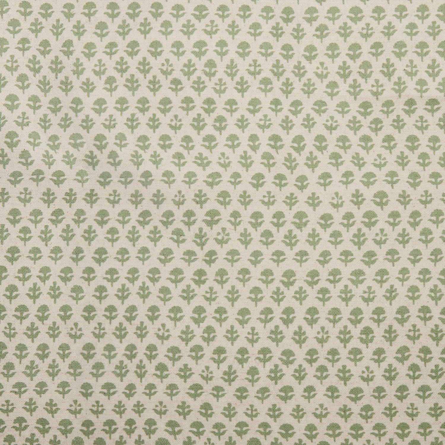 A John Robshaw Bindi Sage fabric with a floral pattern is available for purchase.