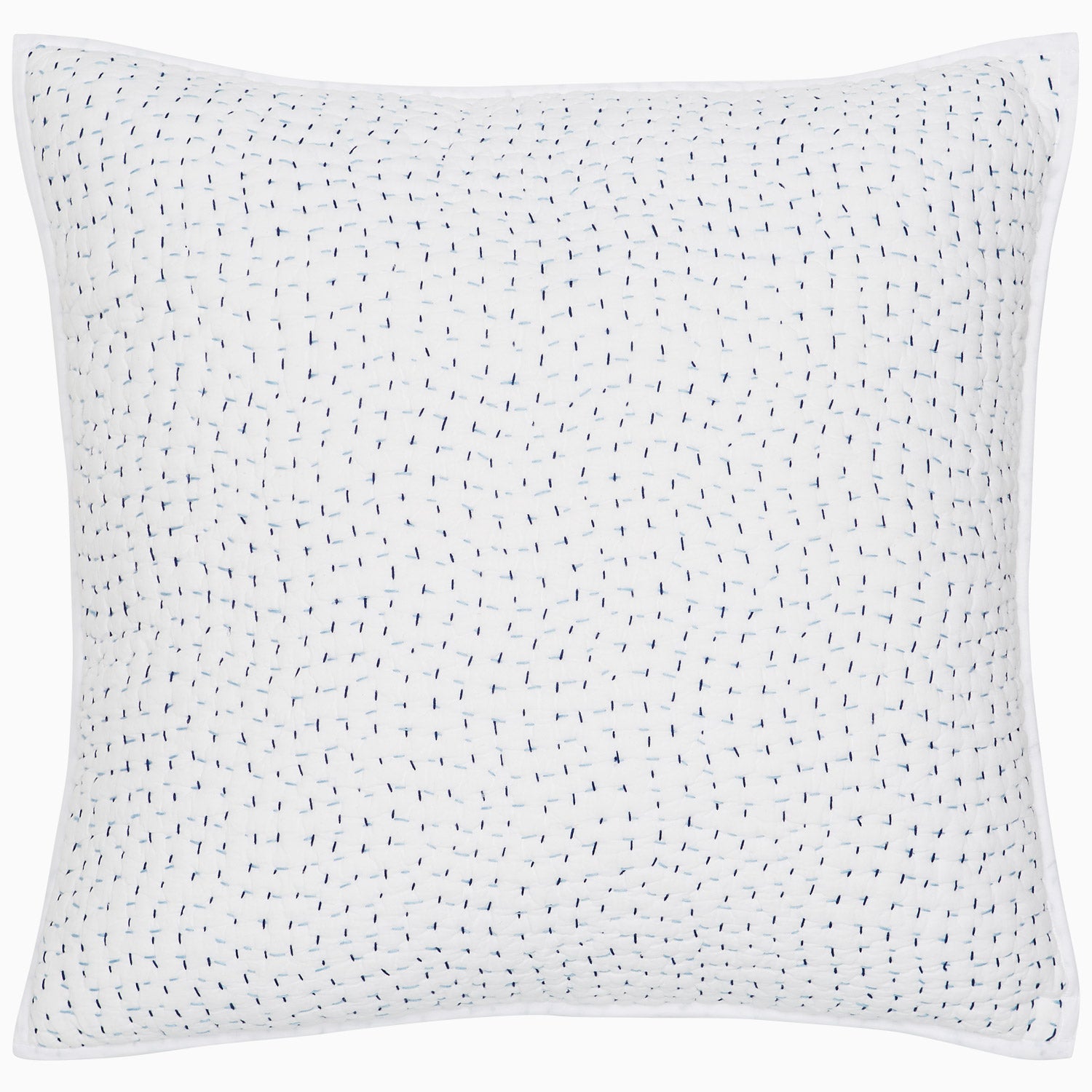 Hand Stitched Light Indigo Decorative Pillow Main
