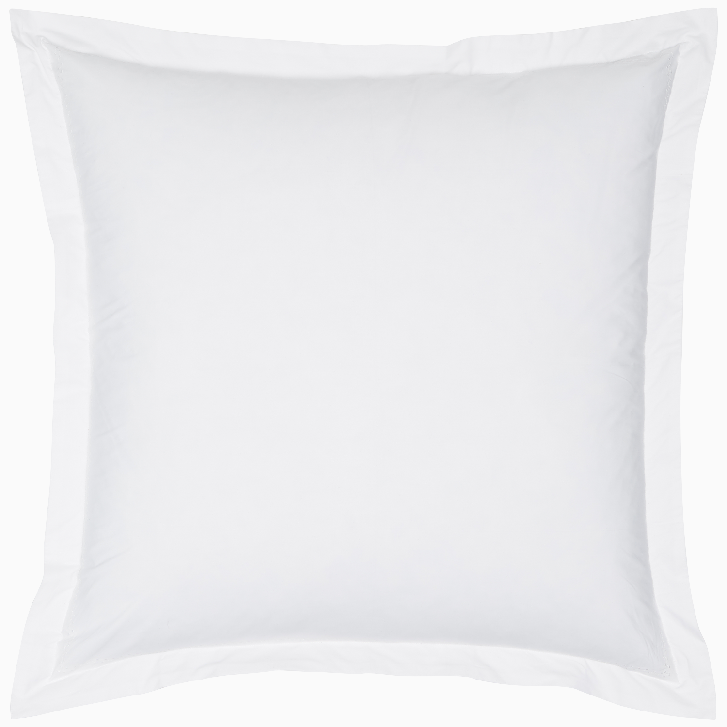 An Anketi White Organic Sheet Set by John Robshaw, featuring hand embroidered designs, made from organic cotton percale and long-staple fibers, placed on a white background.