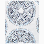 A Lapis Quilt from Quilts & Coverlets, made of cotton voile, with a blue and white mandala pattern, hand quilted on a white background. - 28297095577646