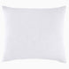 A comfortable John Robshaw Woven White King Euro pillow on a fabric background.