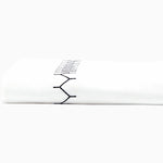 A white sheet with embroidered designs, Stitched Ink Organic Sheets by John Robshaw. - 30273364295726