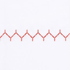 Stitched Coral Organic Sheet Swatch