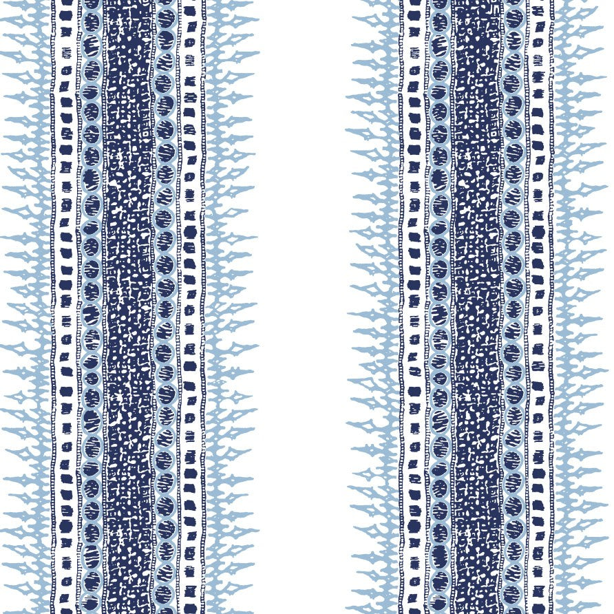 John Robshaw Textiles  Diba Light Indigo Wallpaper