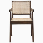 A King Chair in Lanka Clay by John Robshaw with a rattan seat and back. - 29410416132142