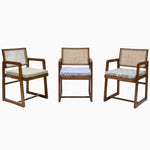 John Robshaw's Large Box Chair in Bindi Clay with woven seats. - 29410422554670