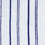 A blue and white striped cotton voile fabric, perfect for quilting enthusiasts looking to create unique hand-quilted masterpieces, the Lapis Quilt created by Quilts & Coverlets. - 4101562826798