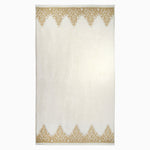 Nadir Pearl White/ Gold Bath Towel - 30253849641006