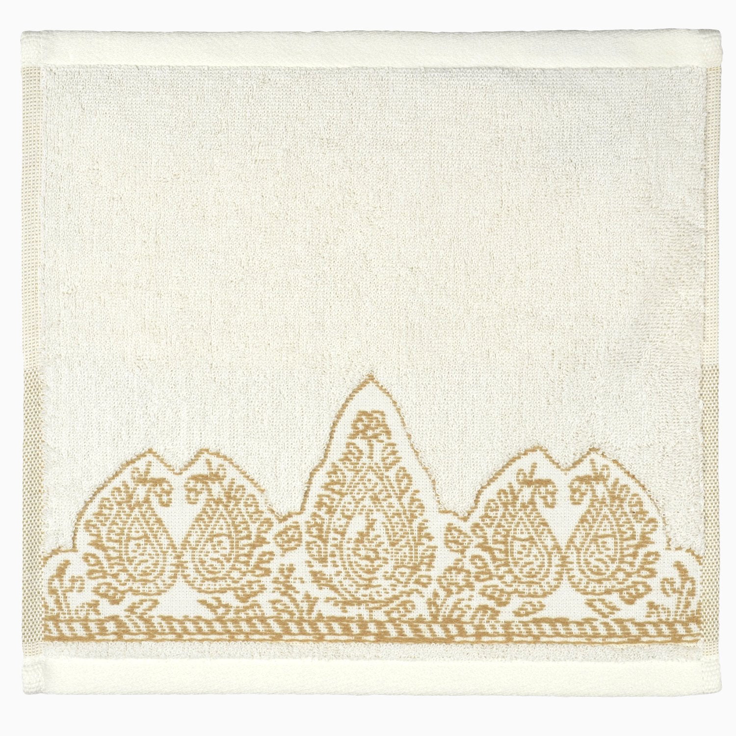 John Robshaw Textiles  Nadir Pearl White/Gold Bath Towel - John