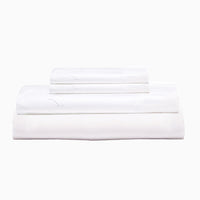 Stitched White Organic Sheets - High Quality Image of 