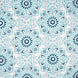 A Vinita Seaglass by John Robshaw, showcasing traditional craftsmanship, with a blue and white floral pattern on a white background.