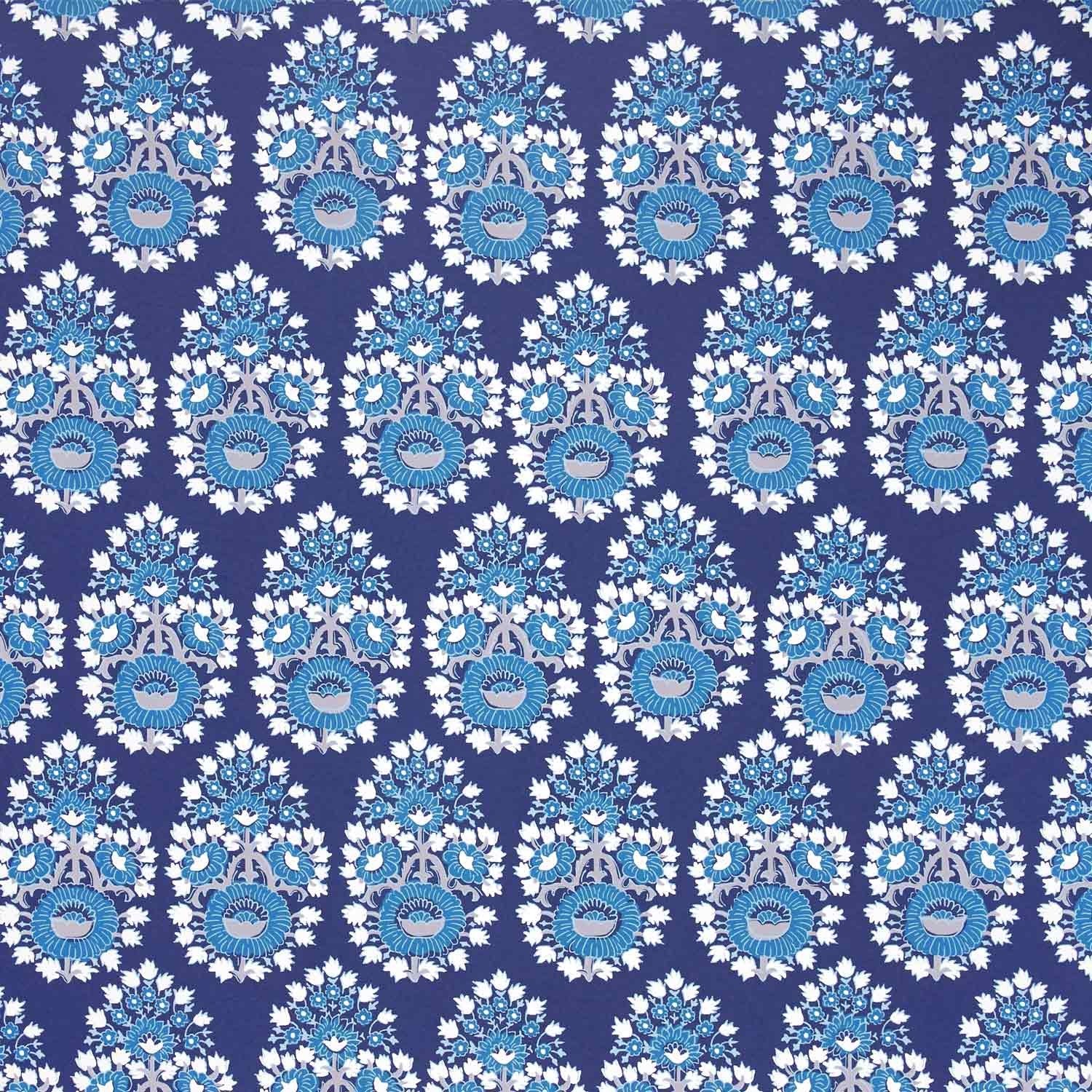 Lanka Indigo Wallpaper
